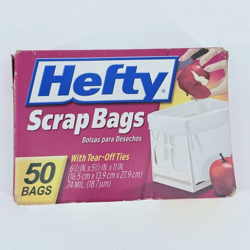 Hefty Scrap Bags Kitchen Trash Bags Lot 2 Boxes 78 Bags READ